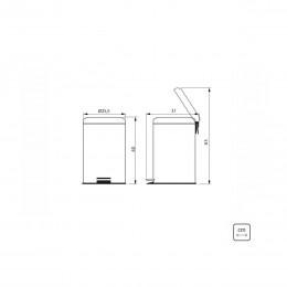 Lixeira com Pedal em Aço Inox com Acabamento Polido e Balde Interno 12 L - Tramontina